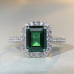925 Sterling Silver Emerald Ring